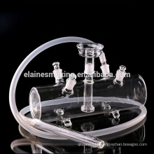 custom made transparent all clear Skull Glass Hookah Shisha colour glass hookah for sale